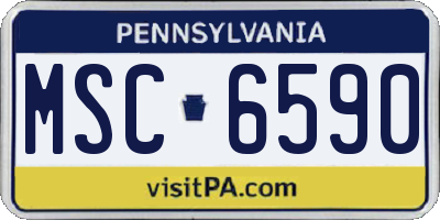 PA license plate MSC6590