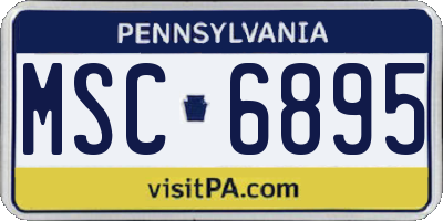 PA license plate MSC6895