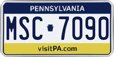 PA license plate MSC7090