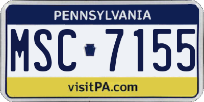 PA license plate MSC7155