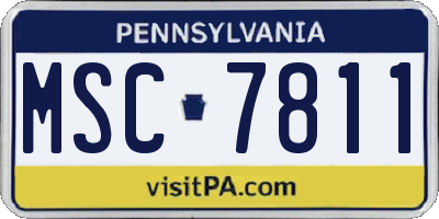 PA license plate MSC7811