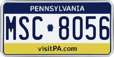 PA license plate MSC8056