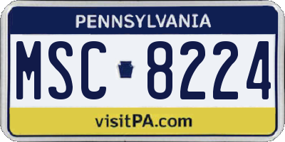 PA license plate MSC8224