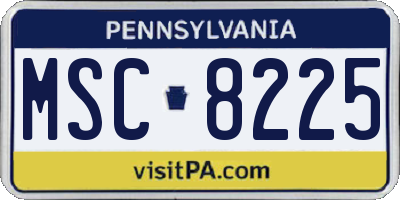 PA license plate MSC8225