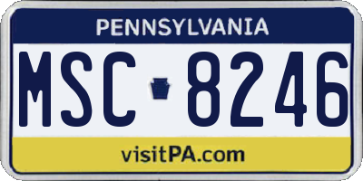 PA license plate MSC8246