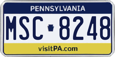 PA license plate MSC8248
