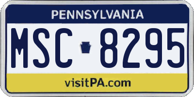 PA license plate MSC8295