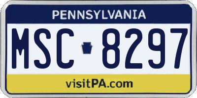 PA license plate MSC8297
