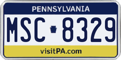 PA license plate MSC8329