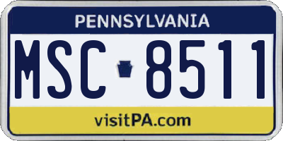 PA license plate MSC8511