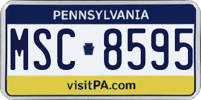 PA license plate MSC8595