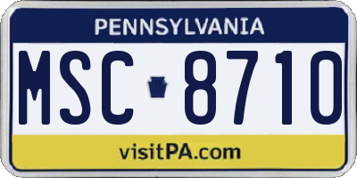 PA license plate MSC8710