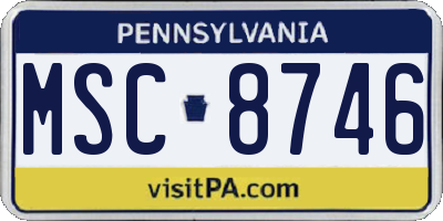 PA license plate MSC8746