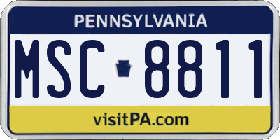 PA license plate MSC8811
