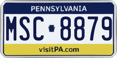 PA license plate MSC8879
