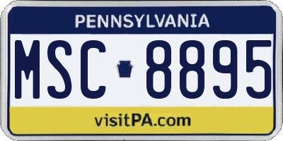 PA license plate MSC8895