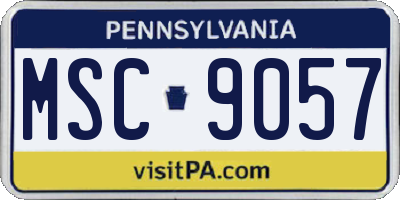PA license plate MSC9057