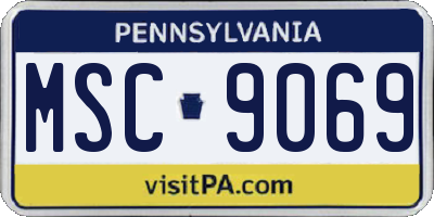 PA license plate MSC9069
