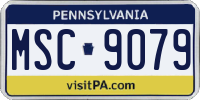 PA license plate MSC9079
