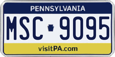 PA license plate MSC9095