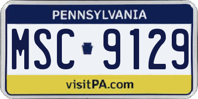 PA license plate MSC9129