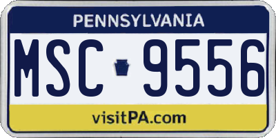 PA license plate MSC9556