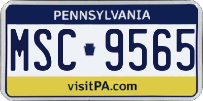 PA license plate MSC9565
