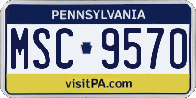 PA license plate MSC9570