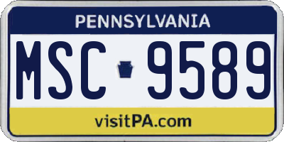 PA license plate MSC9589