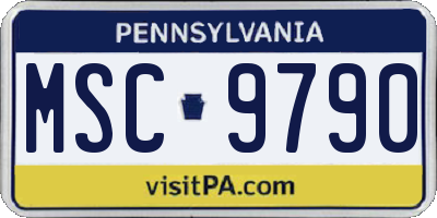 PA license plate MSC9790