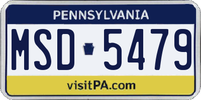 PA license plate MSD5479