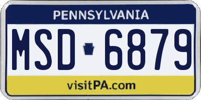 PA license plate MSD6879