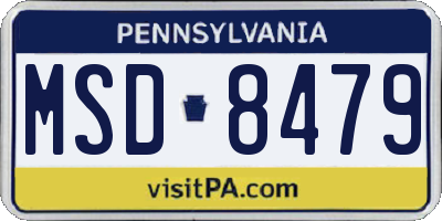 PA license plate MSD8479