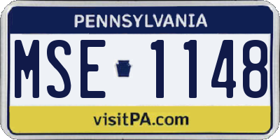 PA license plate MSE1148