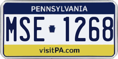 PA license plate MSE1268