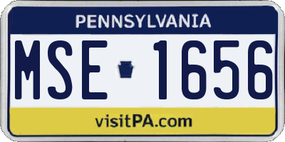 PA license plate MSE1656