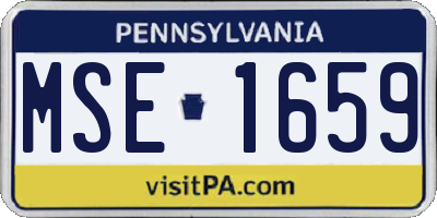 PA license plate MSE1659
