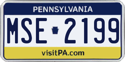 PA license plate MSE2199