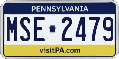 PA license plate MSE2479