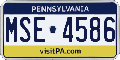 PA license plate MSE4586