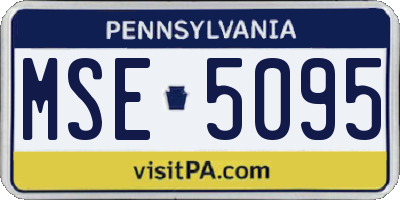 PA license plate MSE5095