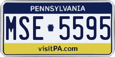 PA license plate MSE5595