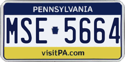 PA license plate MSE5664