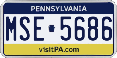 PA license plate MSE5686