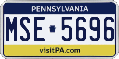 PA license plate MSE5696