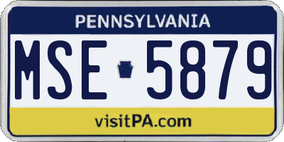 PA license plate MSE5879
