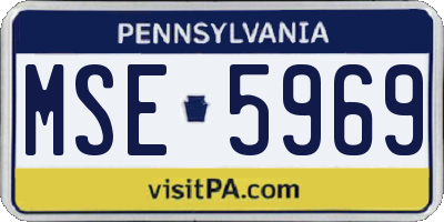PA license plate MSE5969