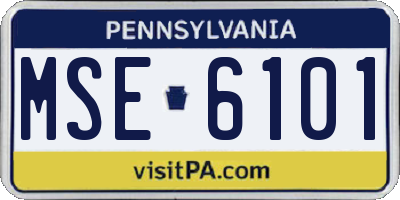 PA license plate MSE6101