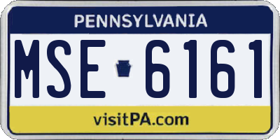 PA license plate MSE6161