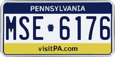 PA license plate MSE6176